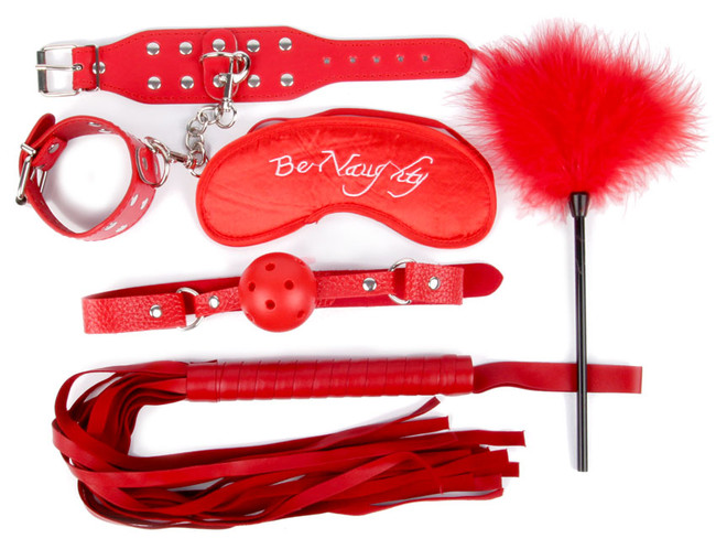 Красный BDSM набор для ролевых игр (5 предметов)