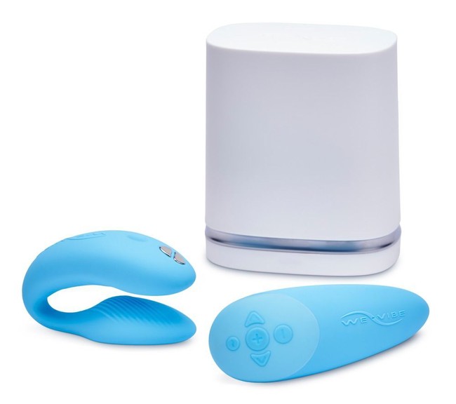 Голубой вибратор для пар на ДУ We-Vibe Chorus (синхронизируется со смартфоном)