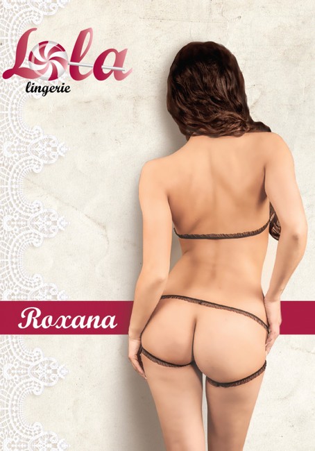 Эротичный комплект из ленточек Roxana , черный LXL (46-48)
