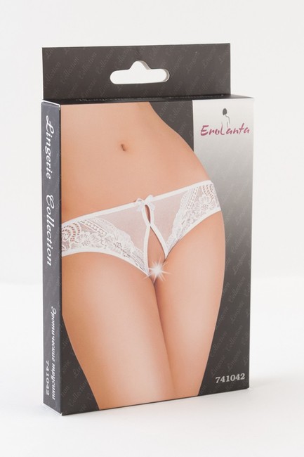 Белые контактные кружевные трусики XL (50-52)