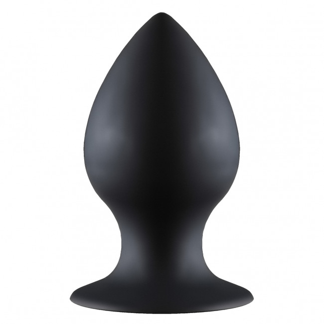 Большая анальная пробка на присоске Thick Anal Plug Large (11,5 см , черный )