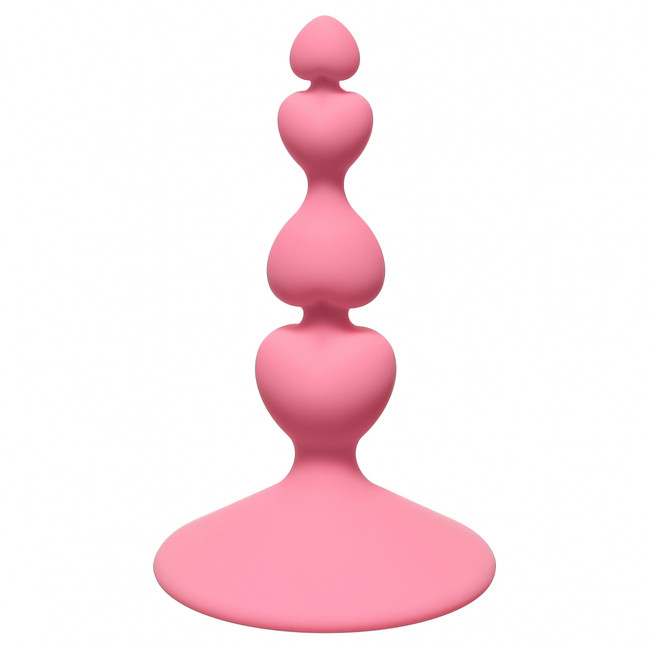 Короткая анальная цепочка Sweetheart Plug (10 см , розовый)
