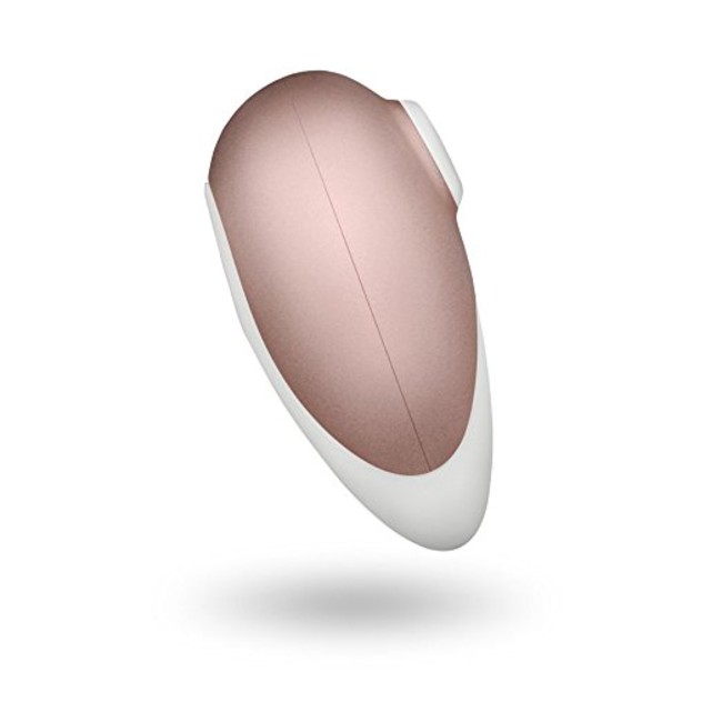 Вакуумно-волновой бесконтактный стимулятор клитора Satisfyer PRO Deluxe (11 режимов , золотисто-коричневый с белым )