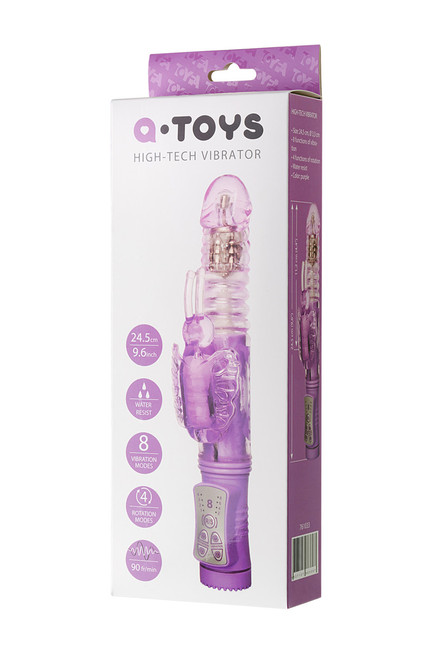 Фрикционно-ротационный вибратор с бабочкой High Tech Vibrator (8 режимов вибрации, 4 ротации)