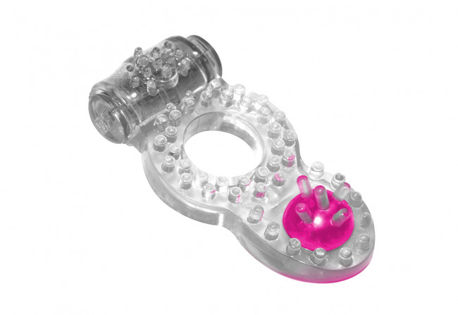 Эрекционное кольцо с вибрацией Rings Ringer white