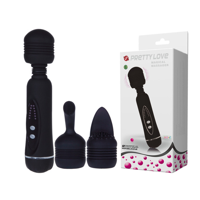 Вибромассажер Magical Massager c дополнительными насадкам (12 режимов)